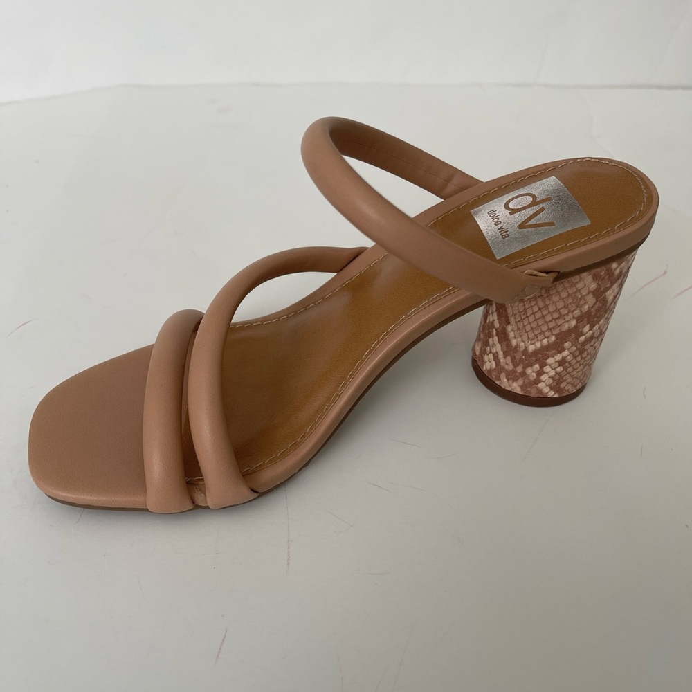DV by Dolce Vita Strappy Block Heel Sandal that features Snake Embossed Details